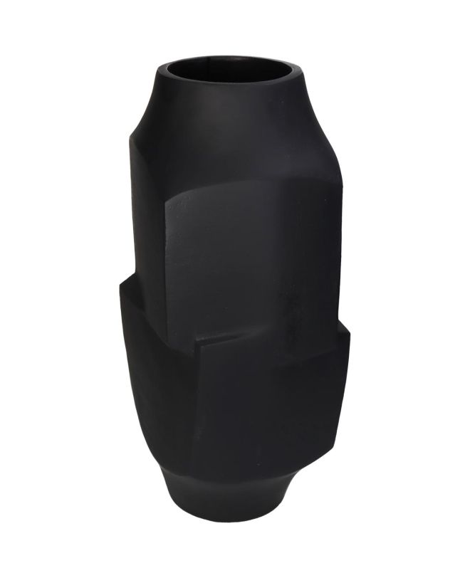 Βάζο Μαύρο Αλουμίνιο 17.5x14.5x36cm