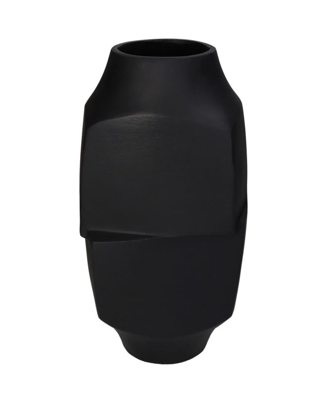 Βάζο Μαύρο Αλουμίνιο 17.5x14.5x36cm