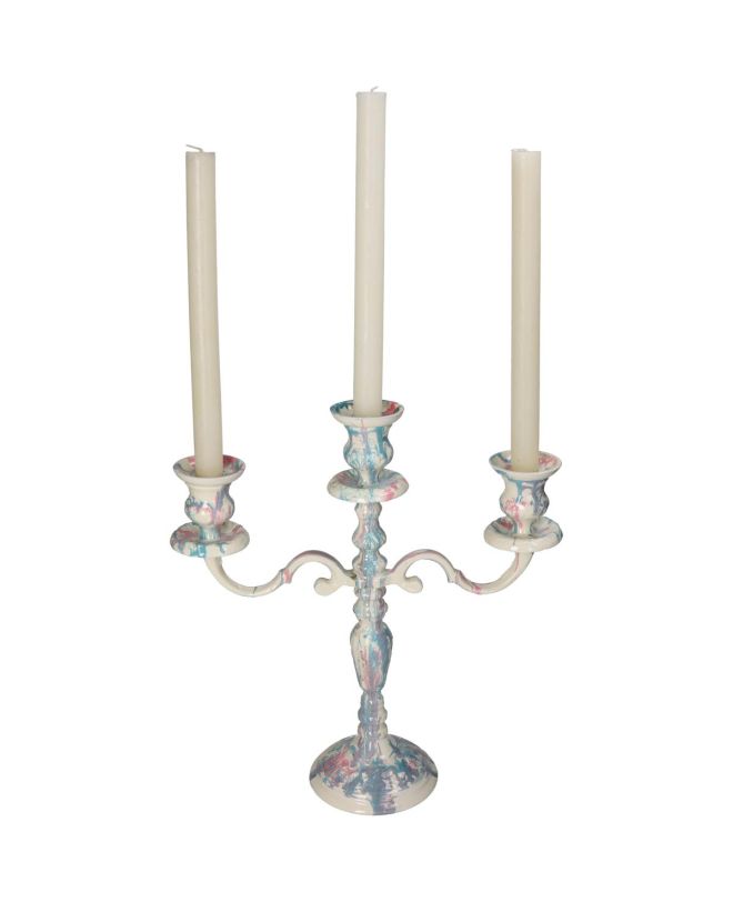 Κηροπήγιο Πολύχρωμο Αλουμίνιο 33.5x12x35cm