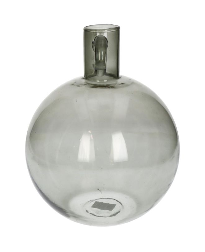 Βάζο Γκρι Γυαλί 20x20x23cm