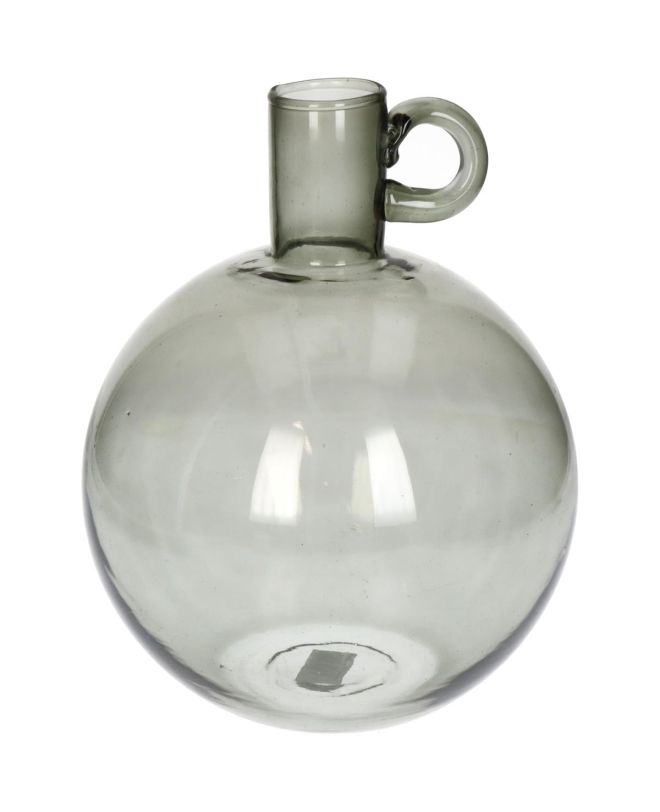 Βάζο Γκρι Γυαλί 20x20x23cm