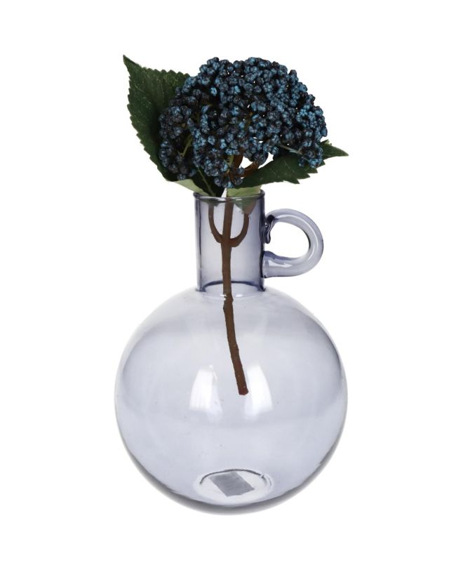 Βάζο Λιλά Γυαλί 15x15x20cm