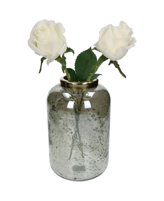 Βάζο Χρυσό Γυαλί 13.5x13.5x22.5cm