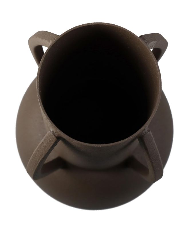 Βάζο ArteLibre Καφέ Μέταλλο 11x11x24cm