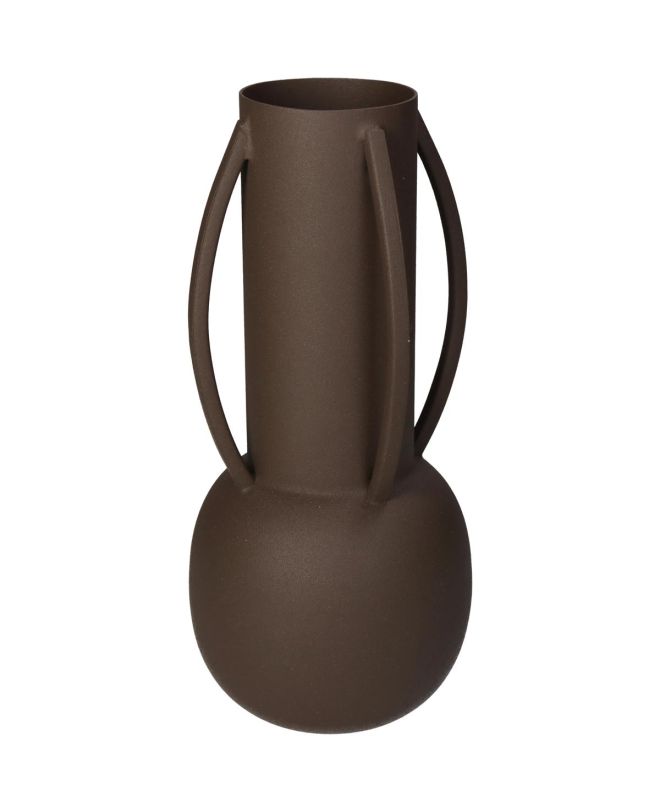 Βάζο ArteLibre Καφέ Μέταλλο 11x11x24cm