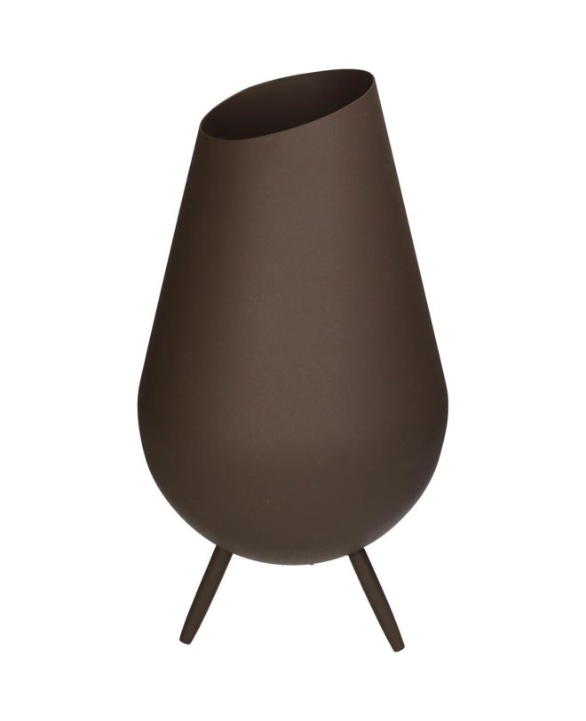 Βάζο Καφέ Μέταλλο 21x21x38cm