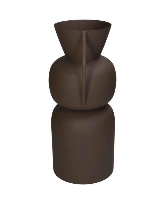 Βάζο ArteLibre Καφέ Μέταλλο 19x15.5x34cm