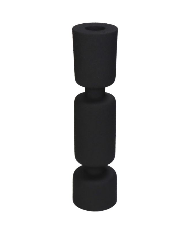 Κηροπήγιο Μαύρο Αλουμίνιο 5.5x5.5x21.5cm