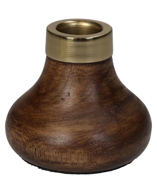 Κηροπήγιο ArteLibre Καφέ Ξύλο 9x9x10cm