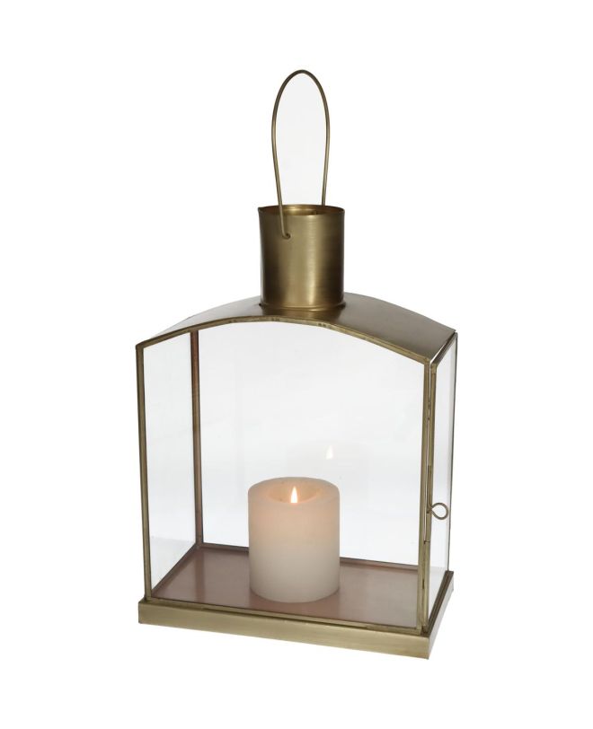 Φανάρι Χρυσό Μέταλλο 21.5x12x30cm