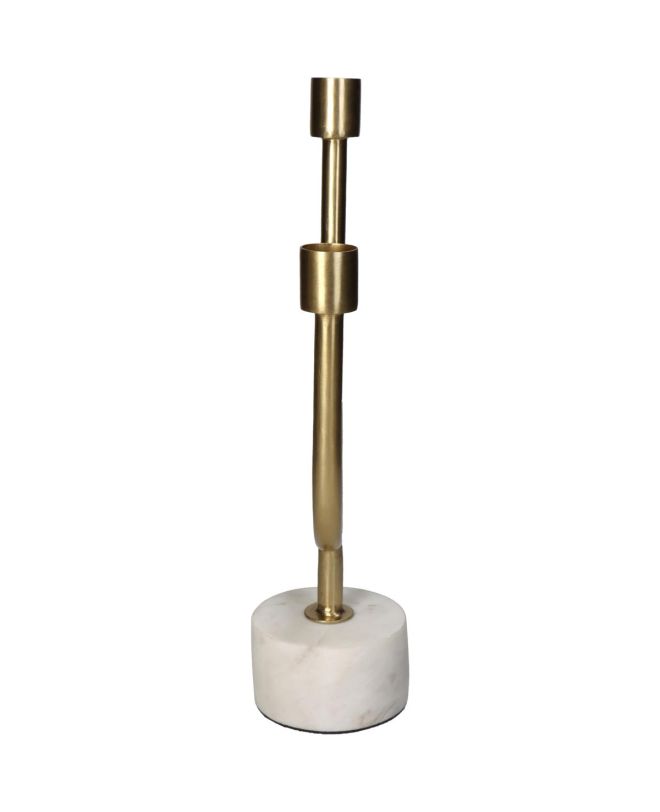Κηροπήγιο Χρυσό Μάρμαρο 14x7.5x31cm