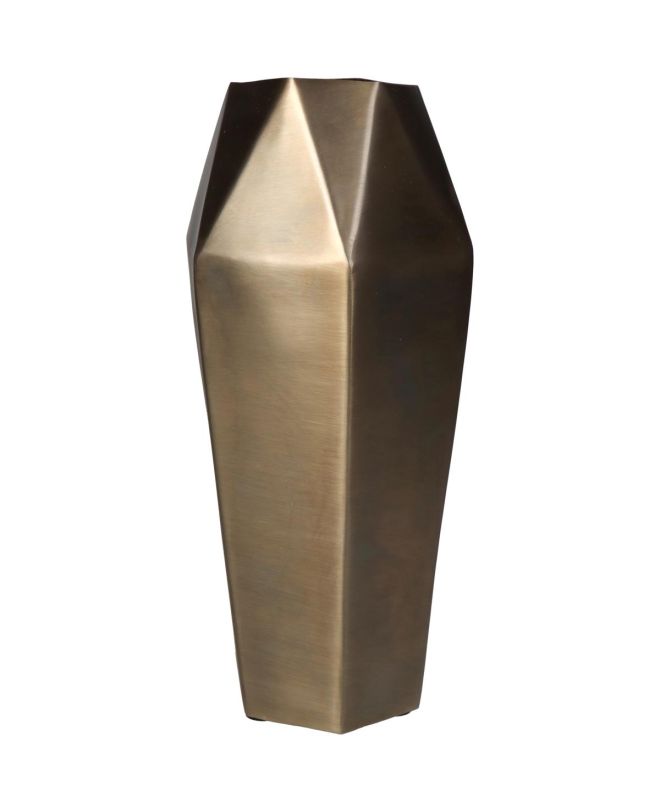 Βάζο ArteLibre Μπρονζέ Μέταλλο 11.5x11.5x25.5cm