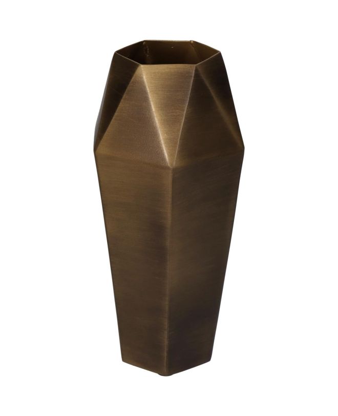 Βάζο ArteLibre Μπρονζέ Μέταλλο 11.5x11.5x25.5cm