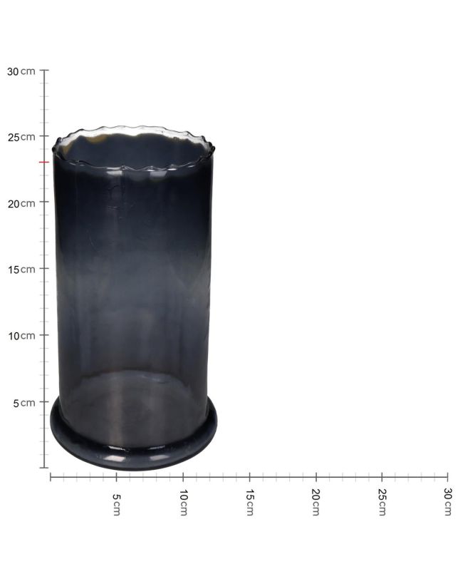 Κηροπήγιο ArteLibre Γκρι Γυαλί 15.5x15.5x23cm