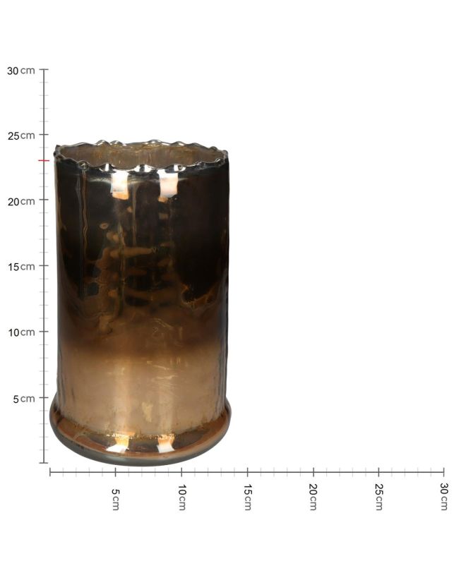 Κηροπήγιο Amber Γυαλί 15.5x15.5x23cm
