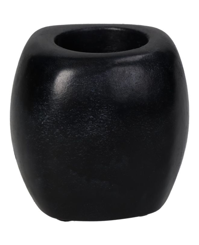 Κηροπήγιο Μαύρο Μάρμαρο 8.5x8.5x6.5cm