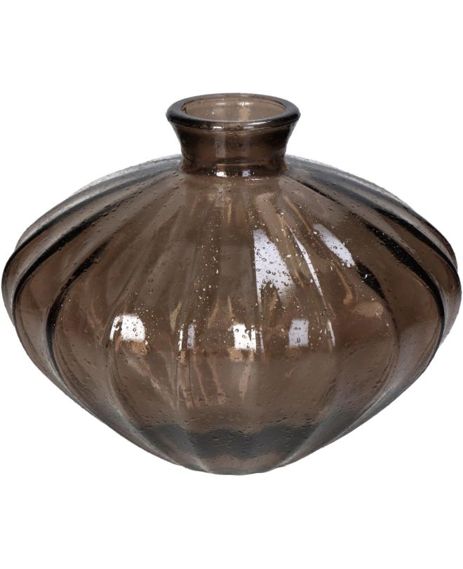 Βάζο Καφέ Ανακυκλωμένο Γυαλί 19x19x14cm