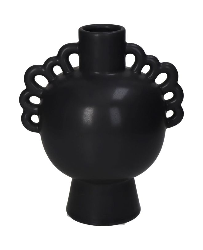 Βάζο ArteLibre Μαύρο Κεραμικό 17.4x13.7x20.5cm