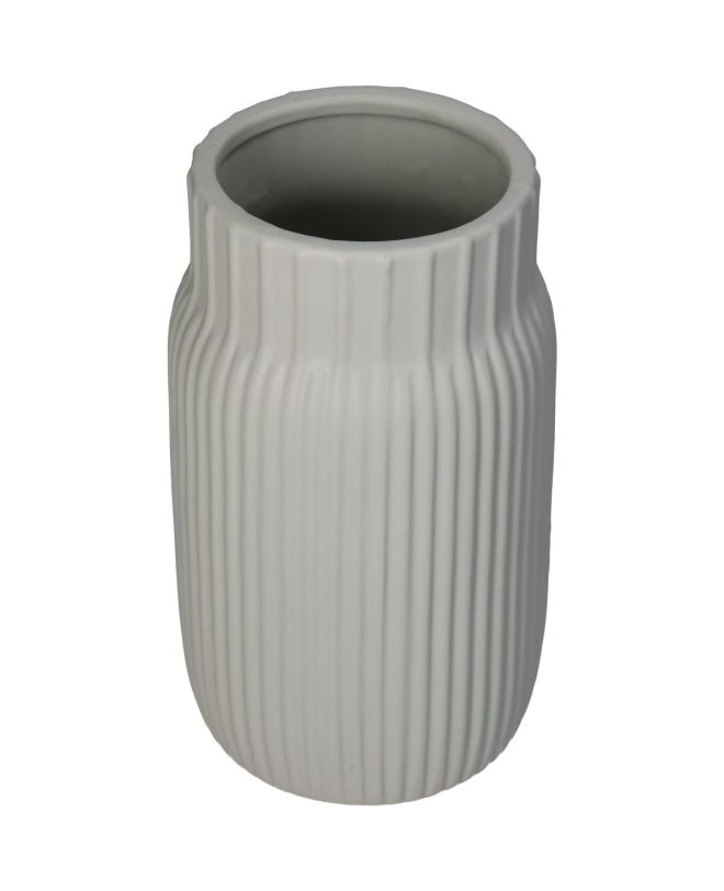 Βάζο Γκρι Κεραμικό 13.5x13.5x23cm