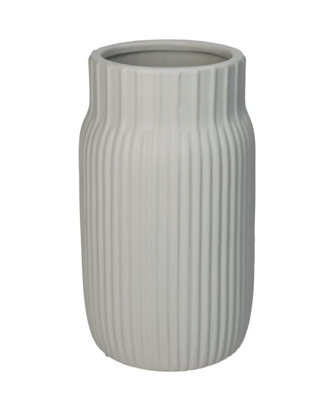 Βάζο Γκρι Κεραμικό 13.5x13.5x23cm