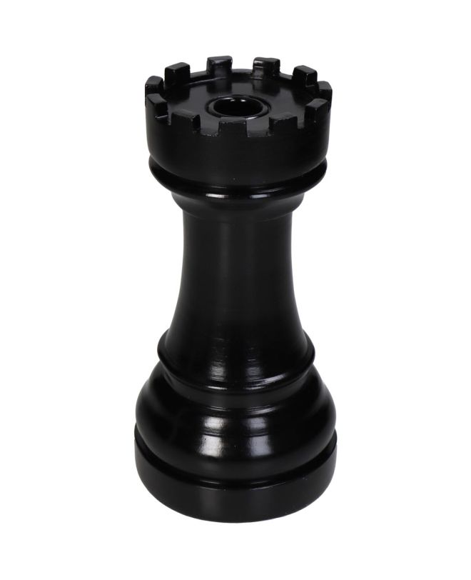 Κηροπήγιο Πιόνι Σκακιού Μαύρο Polyresin 11x11x22.5cm