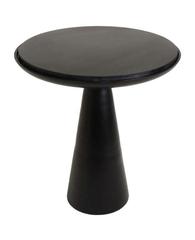 Τραπεζάκι Μαύρο Μάρμαρο/Αλουμίνιο 46x46x50cm