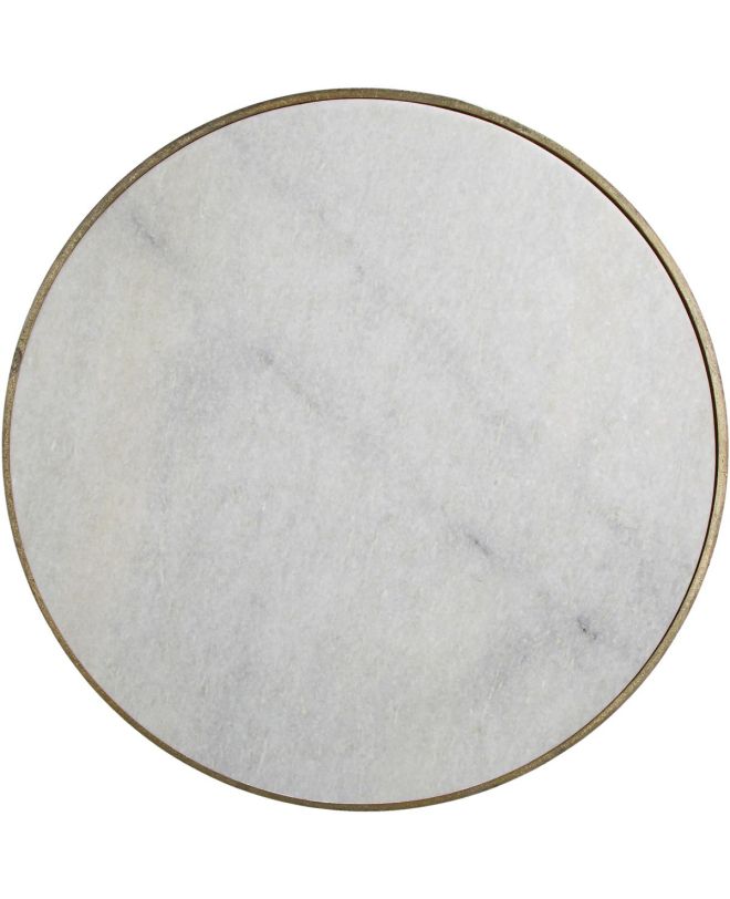 Τραπεζάκι Χρυσό Μάρμαρο/Αλουμίνιο 46x46x50cm