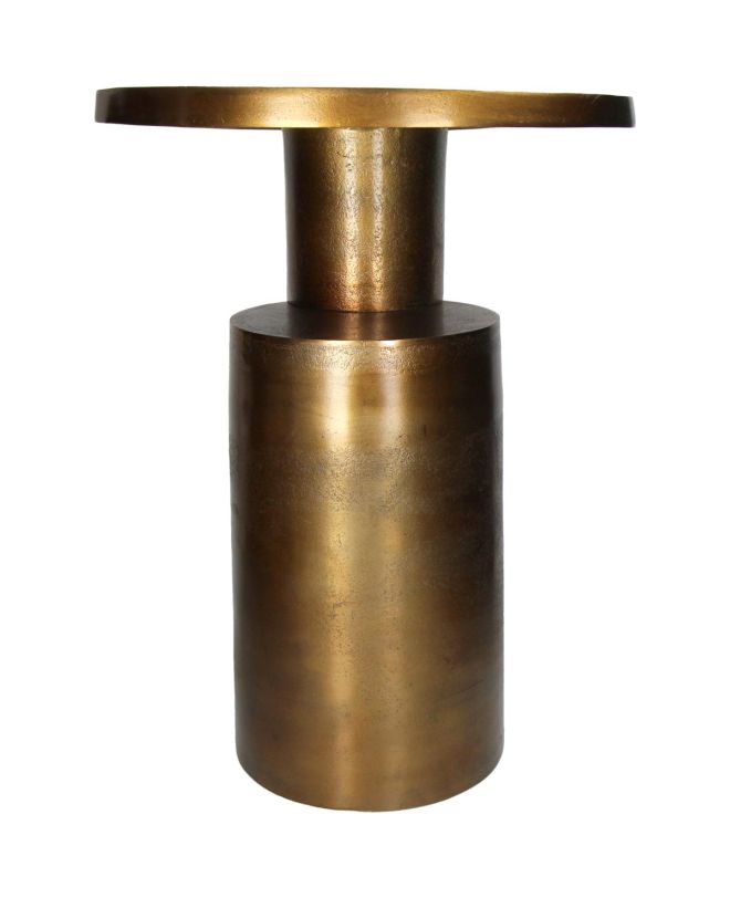 Τραπεζάκι Οβάλ Χρυσό Αλουμίνιο 50x35x50cm