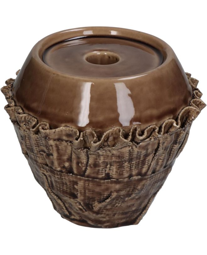 Κηροπήγιο ArteLibre Κορμός Δέντρου Καφέ Κεραμικό 14.5x14.5x12.5cm