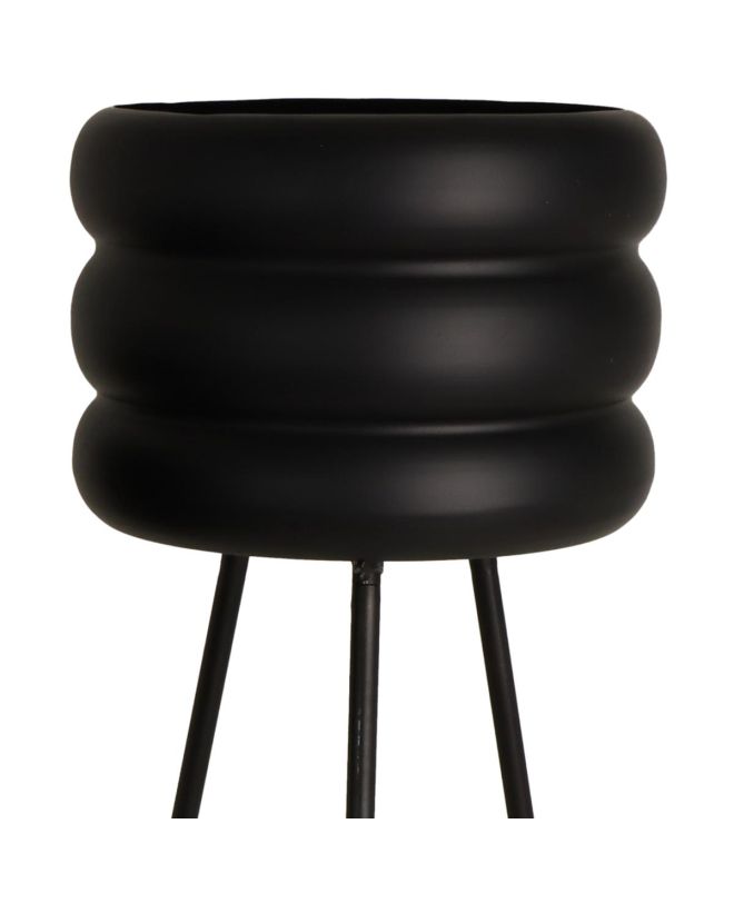 Κασπώ Μαύρο Μέταλλο 33x33x89cm Σετ 2Τμχ