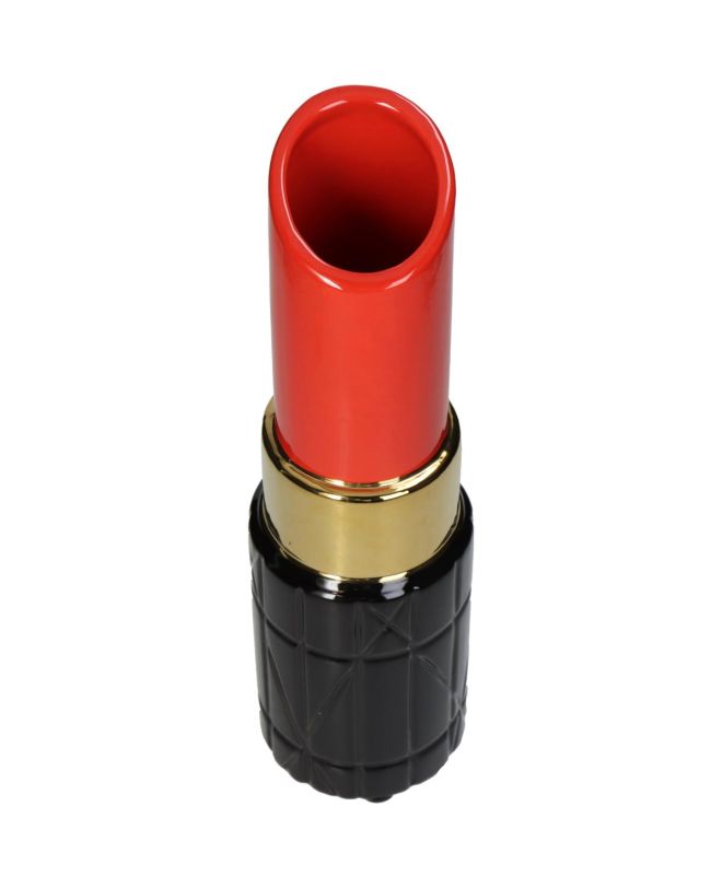 Βάζο Κραγιόν Κόκκινο Κεραμικό 10x10x35cm