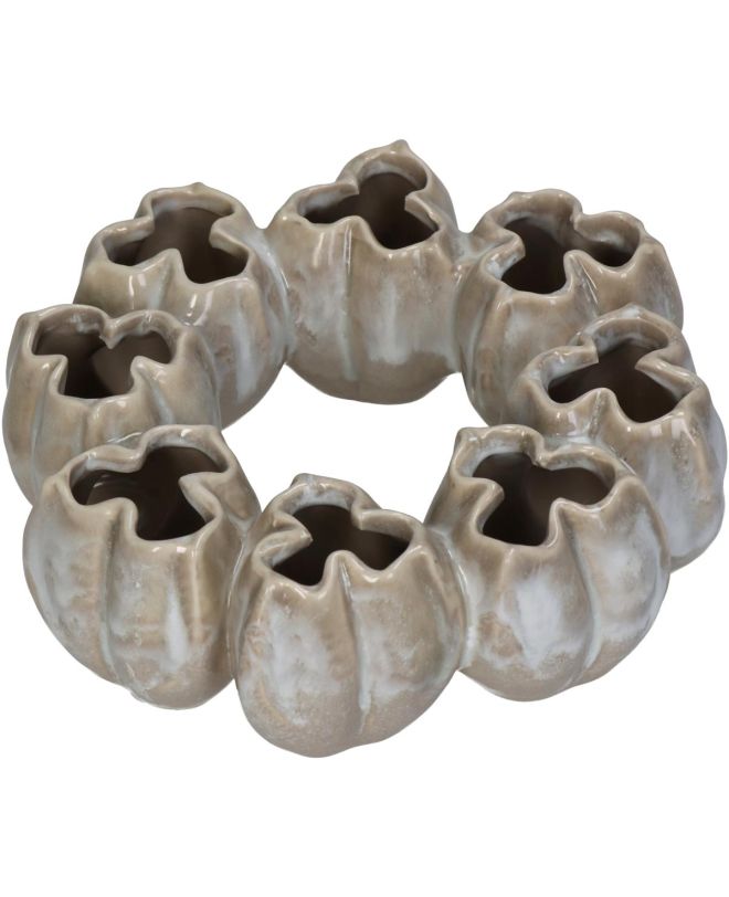 Βάζο Μπεζ Κεραμικό 19.5x19x6.5cm