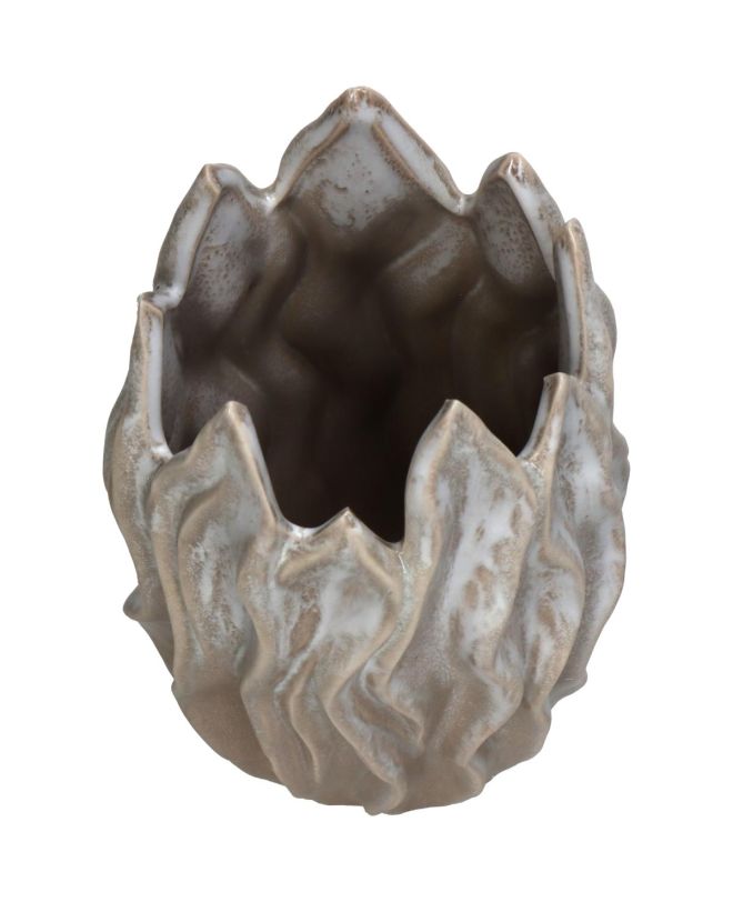 Βάζο Μπεζ Κεραμικό 14.5x14x21cm