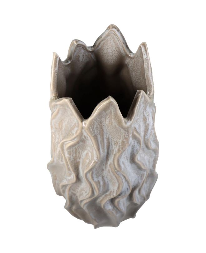 Βάζο Μπεζ Κεραμικό 16.5x16.5x40.5cm
