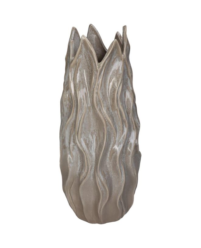 Βάζο Μπεζ Κεραμικό 16.5x16.5x40.5cm