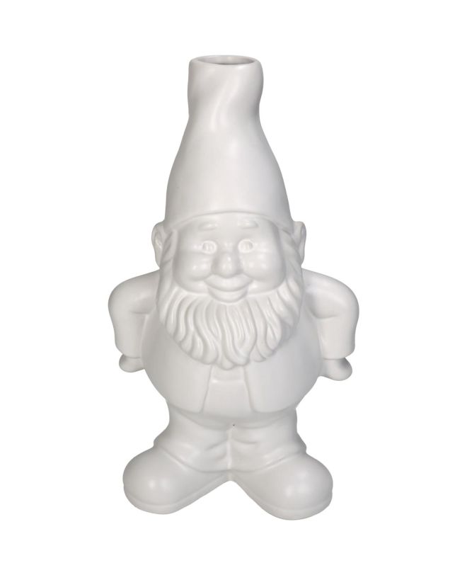 Βάζο Ξωτικό Λευκό Ματ Κεραμικό 14x10.8x24cm