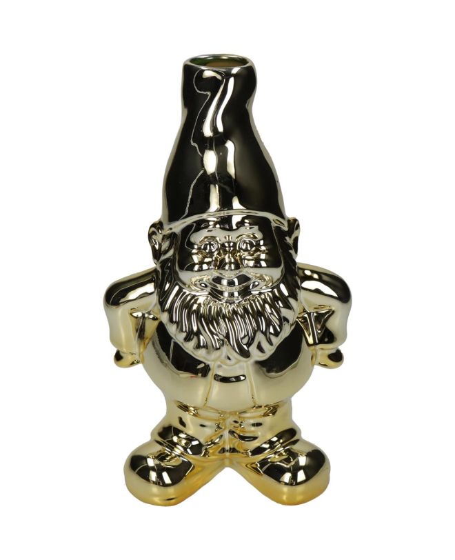 Βάζο Ξωτικό Χρυσό Κεραμικό 14x10.8x24cm