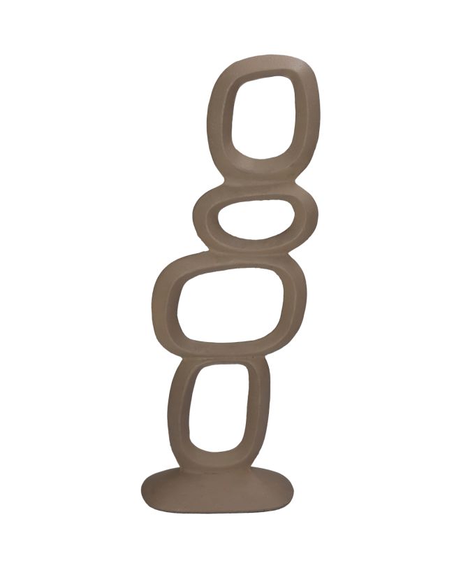 Διακοσμητικό Οργανικό Μπεζ Αλουμίνιο 14.5x7x40cm