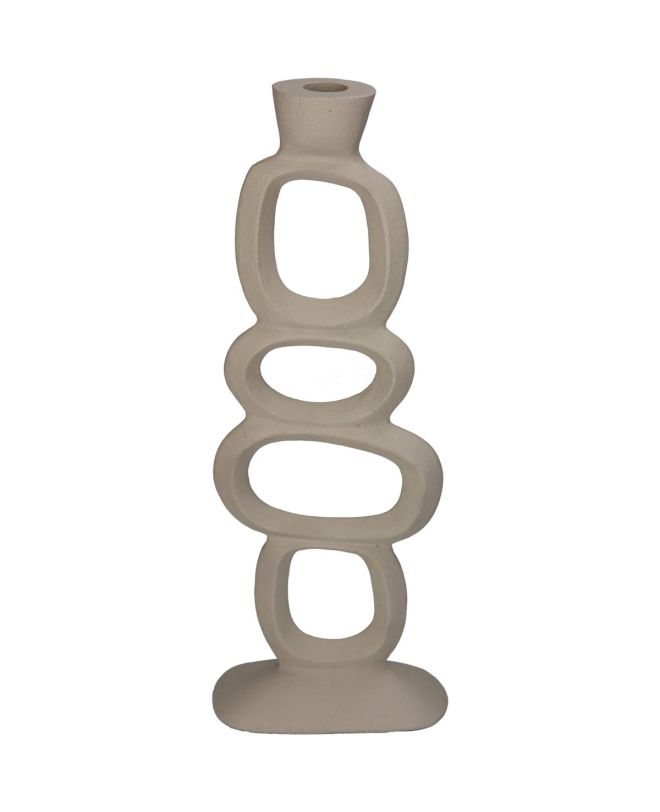 Κηροπήγιο Ιβουάρ Αλουμίνιο 15x7x37cm