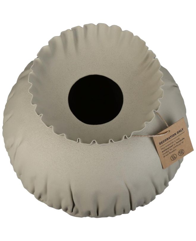 Βάζο Ιβουάρ Μέταλλο 24.5x24.5x22cm