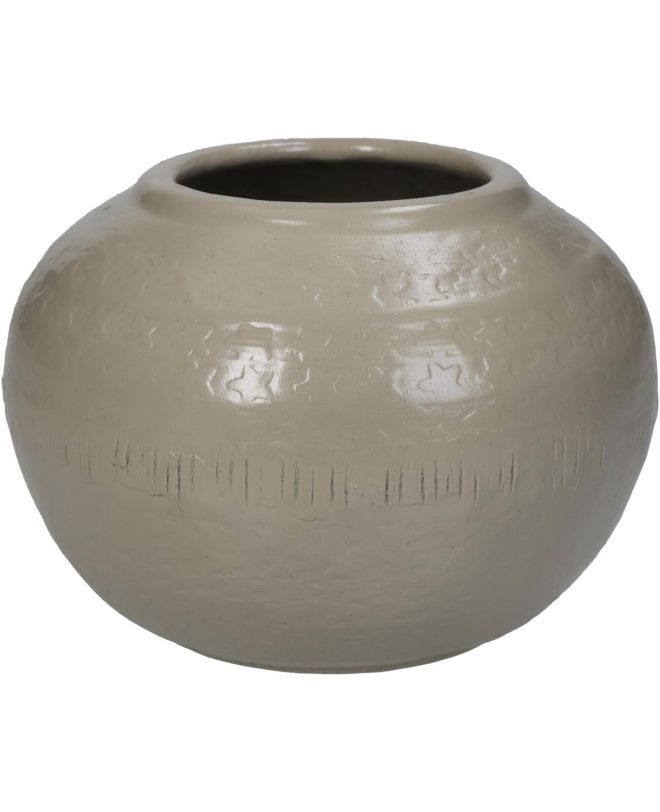 Βάζο ArteLibre Ιβουάρ Αλουμίνιο 14.5x14.5x11cm