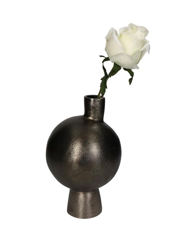 Βάζο Μπρονζέ Αλουμίνιο 14x14x20cm