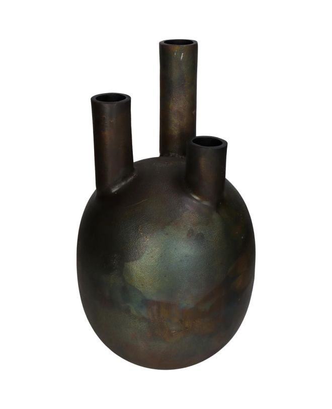 Βάζο Μπρονζέ Αλουμίνιο 21x21x34cm