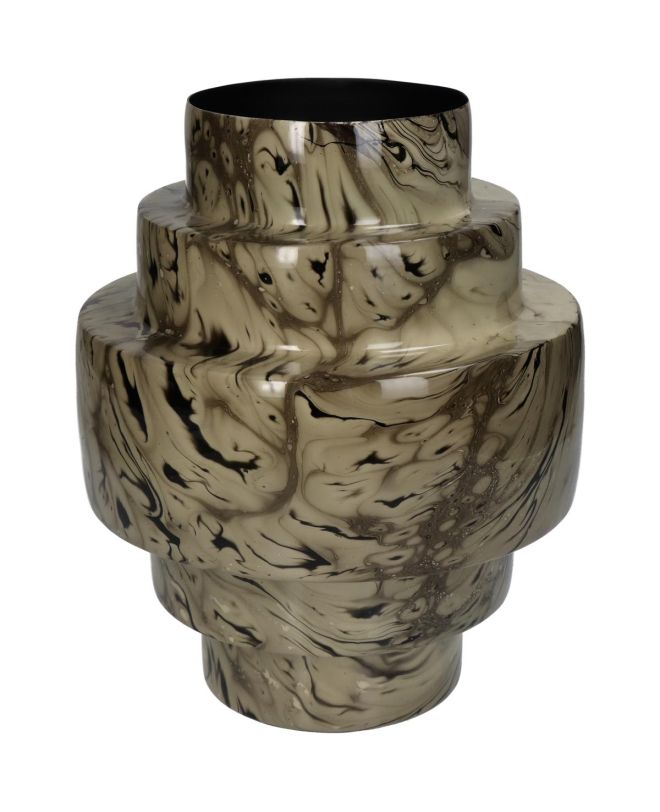 Βάζο Γκρι Μέταλλο 20x20x24cm