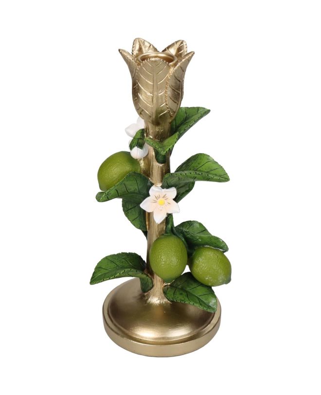 Κηροπήγιο Λάιμ Πράσινο Polyresin 11x10x23.5cm