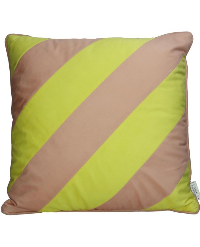 Μαξιλάρι Ρίγες Πολύχρωμο Βελούδο 45x45cm