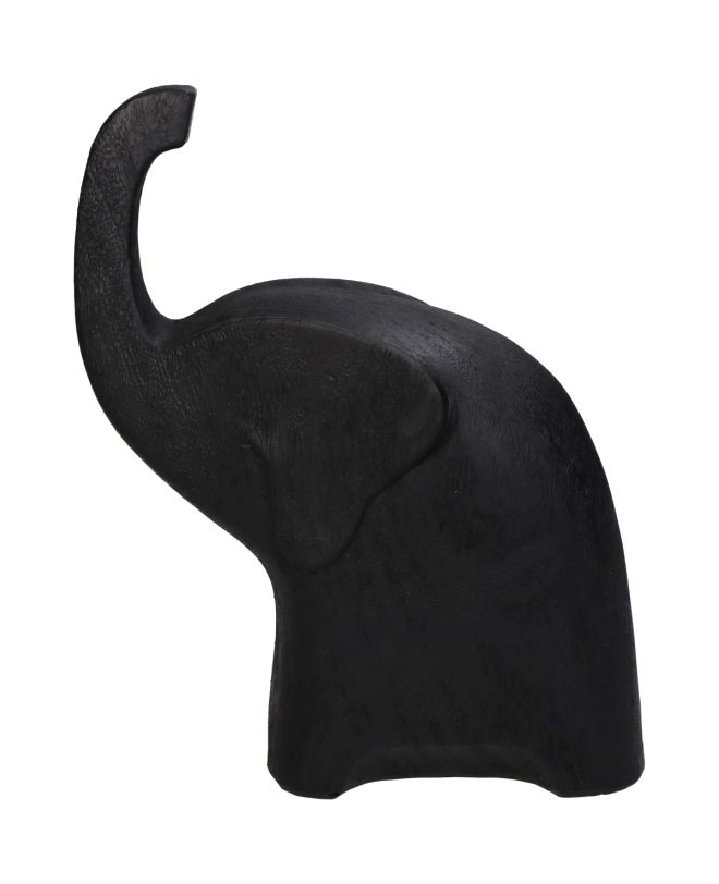 Διακοσμητικό Ελέφαντας Μαύρο Polyresin 16x8x20.5cm