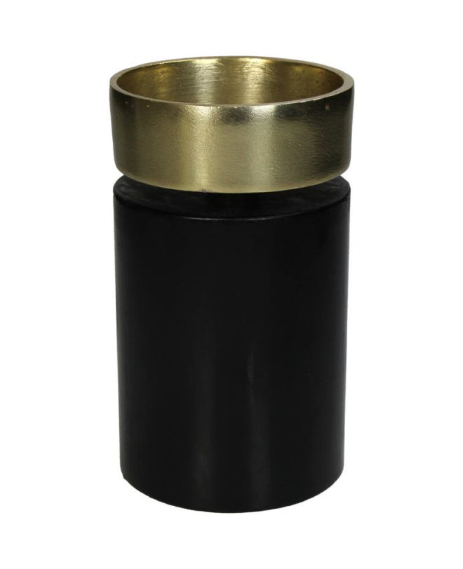 Κηροπήγιο Μαύρο Μάρμαρο 9x9x15cm