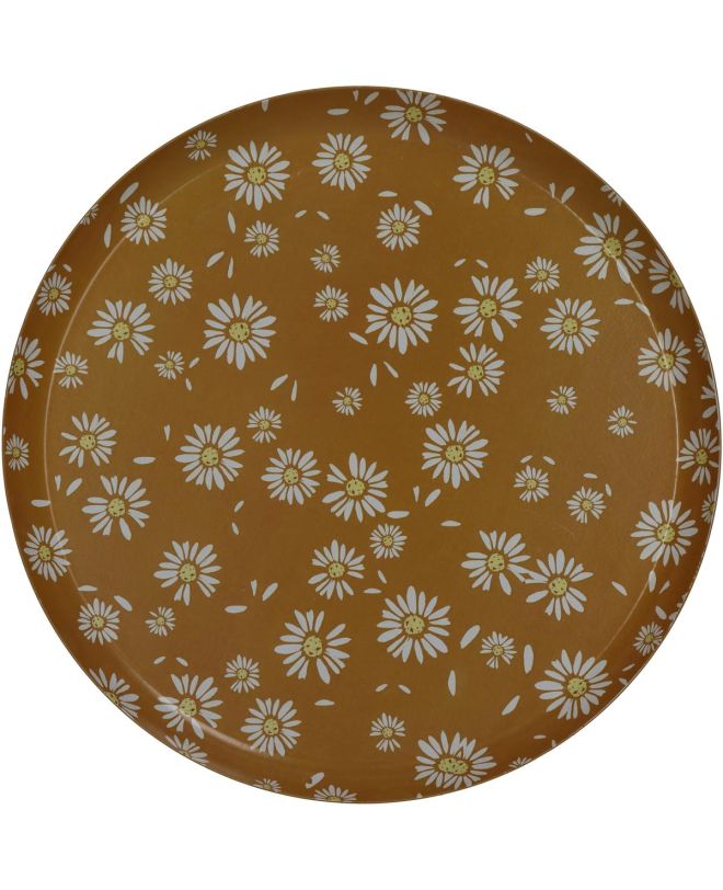 Δίσκος ArteLibre Λουλούδια Πολύχρωμο Μέταλλο 25.5x25.5x1.5cm