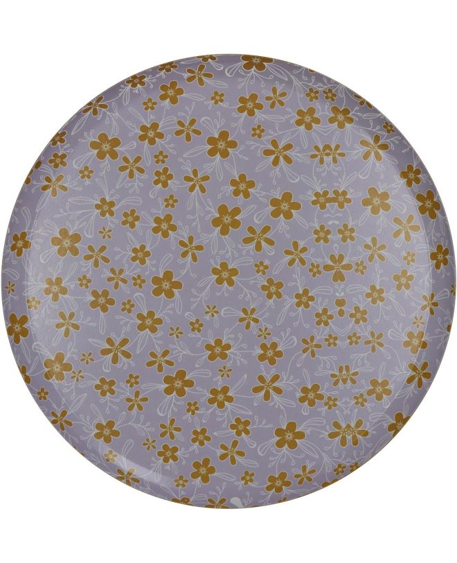 Δίσκος ArteLibre Λουλούδια Πολύχρωμο Μέταλλο 33x33x1.8cm